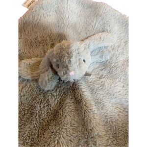 Crevent gray bunny, security blanket lovey 14 x 14